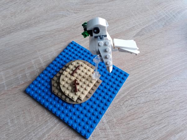 Kleine weiße Friedenstaube